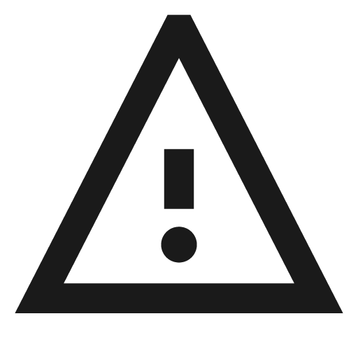 Exclamation mark triangle icon, solid style, from NRK Core Icons