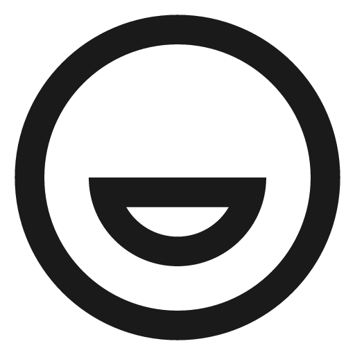 Face grinning icon, solid style, from NRK Core Icons