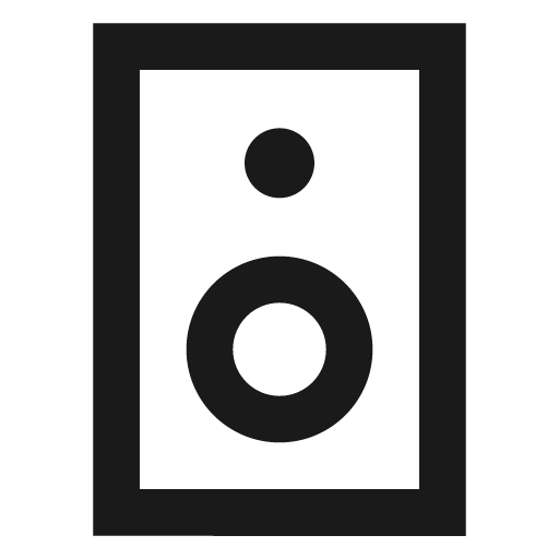 Hardware speaker icon, solid style, from NRK Core Icons