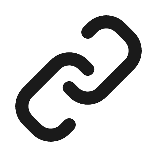 Link expressive icon, solid style, from NRK Core Icons