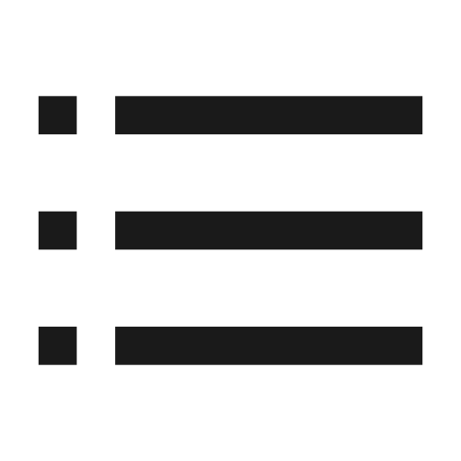 List bullet icon, solid style, from NRK Core Icons