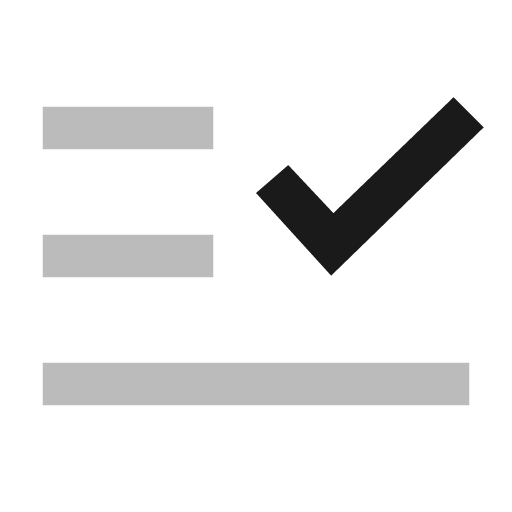 List check icon, solid style, from NRK Core Icons
