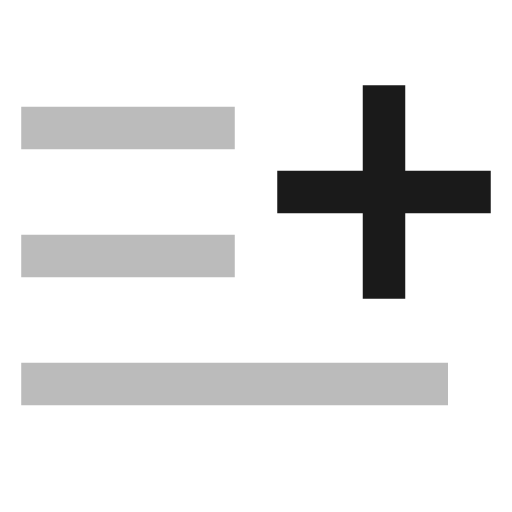 List plus icon, solid style, from NRK Core Icons