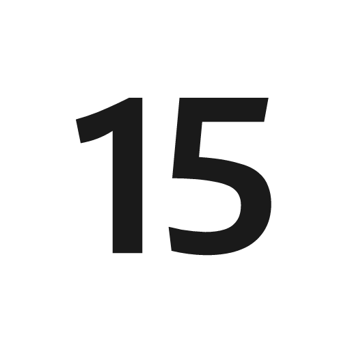 Media agelimit 15 icon, solid style, from NRK Core Icons