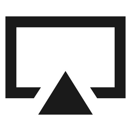 Media airplay icon, solid style, from NRK Core Icons