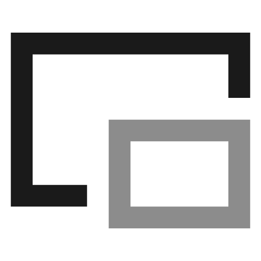 Media picture in picture active icon, solid style, from NRK Core Icons