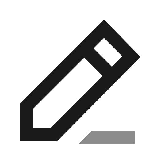 Pencil line icon, outline style, from NRK Core Icons