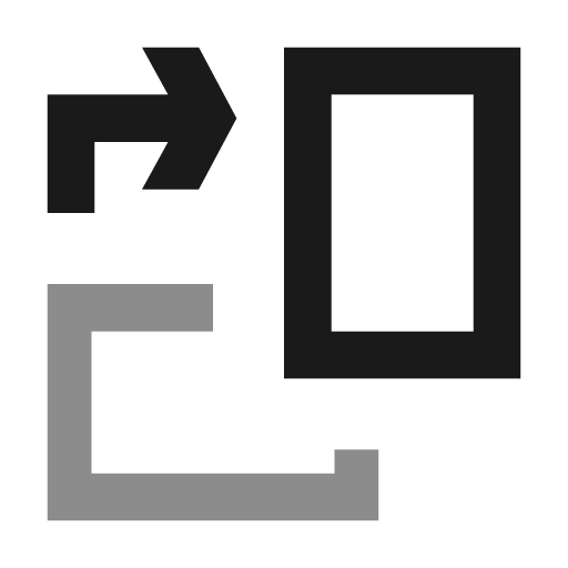 Rectangle landscape to portrait icon, solid style, from NRK Core Icons