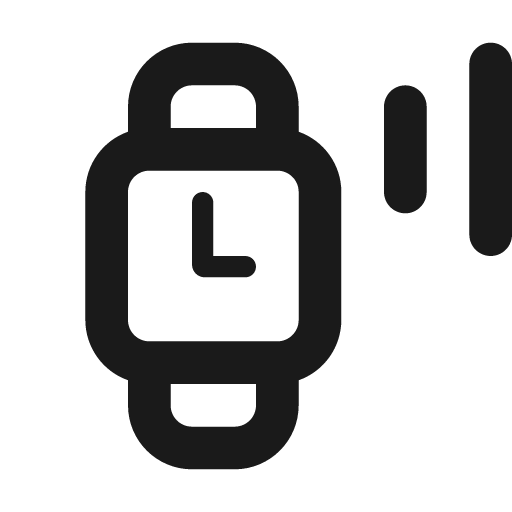 Smart watch expressive icon, solid style, from NRK Core Icons
