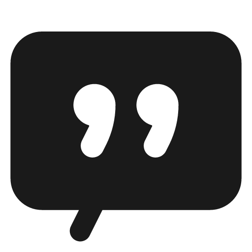 Speech bubble quote solid expressive icon, solid style, from NRK Core Icons