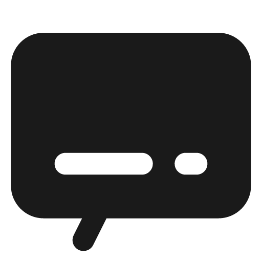 Speech bubble subtitles solid expressive icon, solid style, from NRK Core Icons