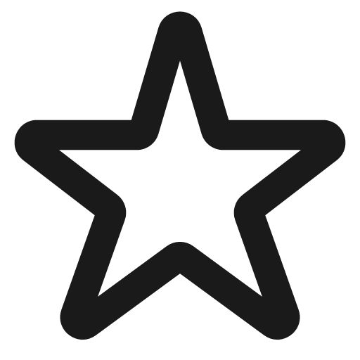 Star expressive icon, solid style, from NRK Core Icons