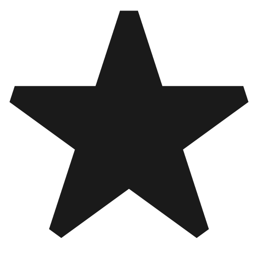 Star solid icon, filled style, from NRK Core Icons