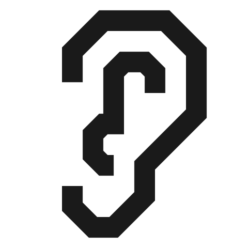 Tilgjengelighet horbarhet icon, solid style, from NRK Core Icons