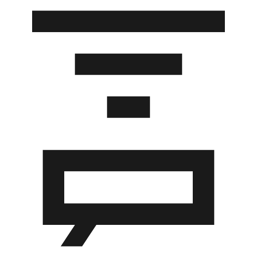 Tilgjengelighet lydtekst icon, solid style, from NRK Core Icons