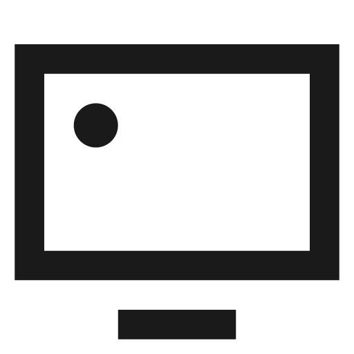 Tv dot icon, solid style, from NRK Core Icons