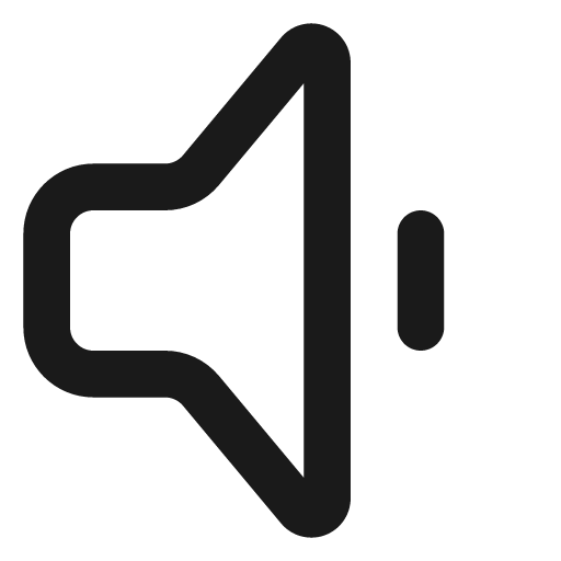 Volume 1 expressive icon, solid style, from NRK Core Icons