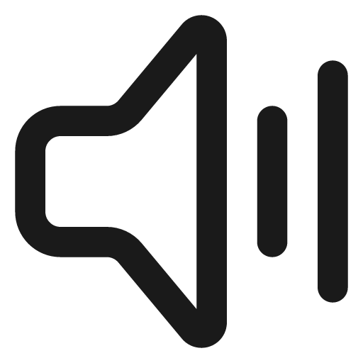 Volume 3 expressive icon, solid style, from NRK Core Icons