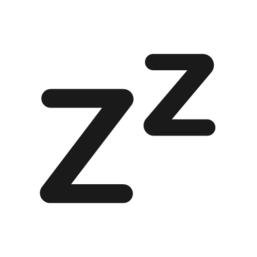 Zz expressive icon, solid style, from NRK Core Icons