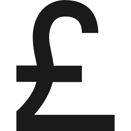 British pound icon, solid style, from Open Iconic