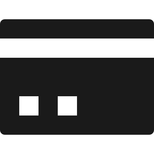 Credit card icon, solid style, from Open Iconic