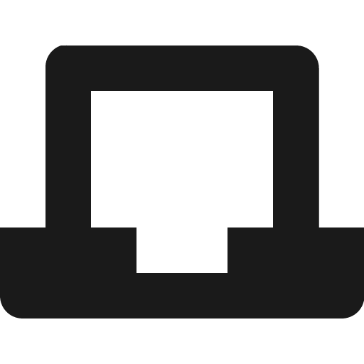 Laptop icon, solid style, from Open Iconic