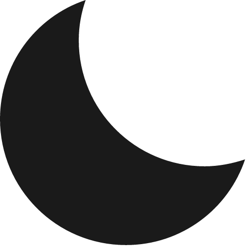 Moon icon, solid style, from Open Iconic