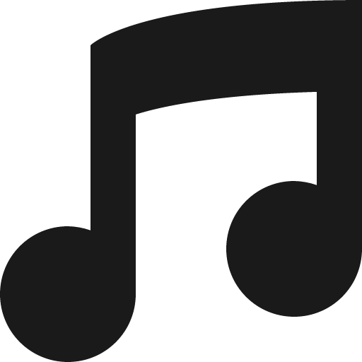 Musical note icon, solid style, from Open Iconic