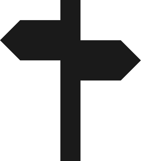 Signpost icon, solid style, from Open Iconic