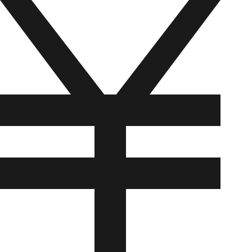 Yen icon, solid style, from Open Iconic
