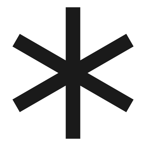 Asterisk icon, solid style, from OOUI
