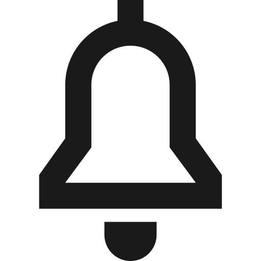 Bell outline icon, outline style, from OOUI