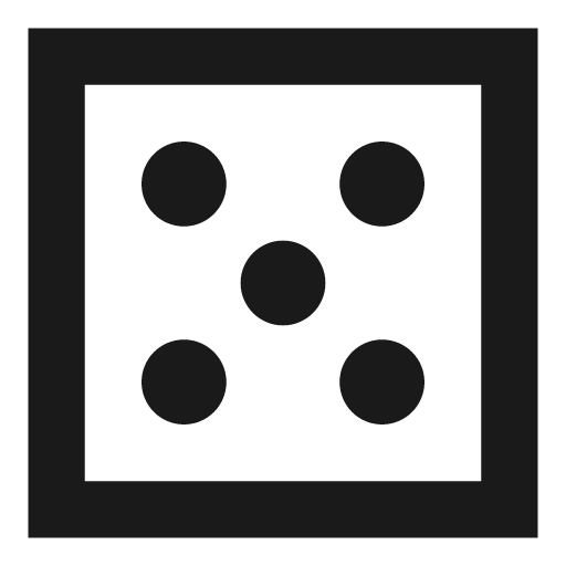 Die icon, solid style, from OOUI