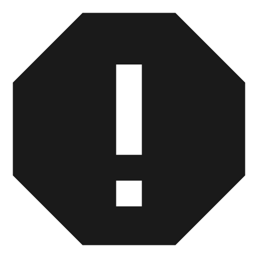Error icon, solid style, from OOUI