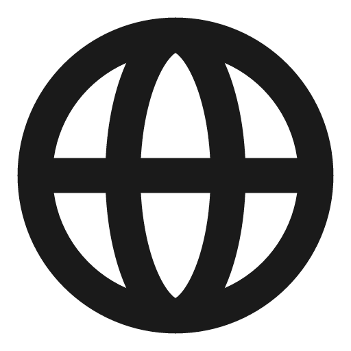 Globe icon, solid style, from OOUI