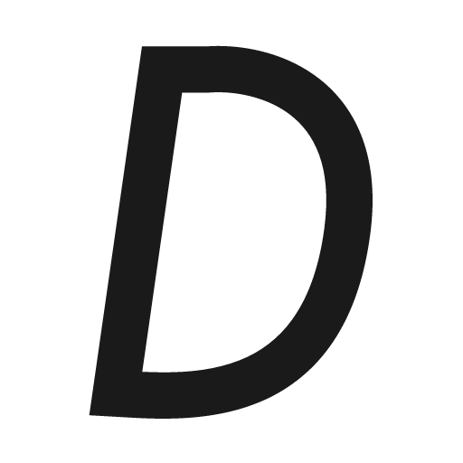 Italic d icon, solid style, from OOUI