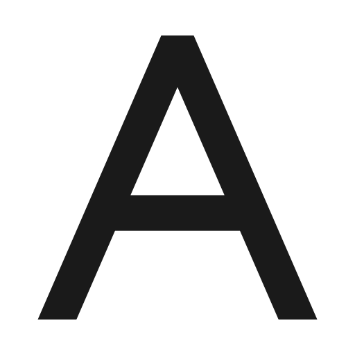 Larger text icon, solid style, from OOUI