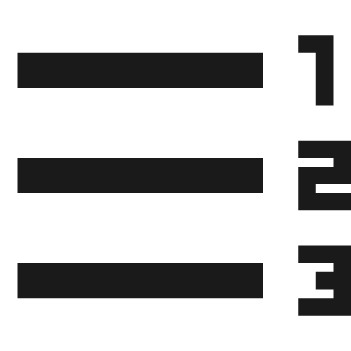 List numbered rtl icon, solid style, from OOUI