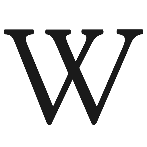 Logo wikipedia icon, solid style, from OOUI