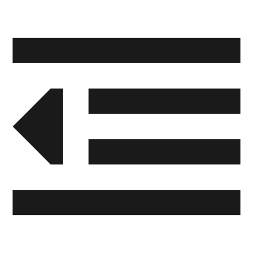 Outdent ltr icon, solid style, from OOUI
