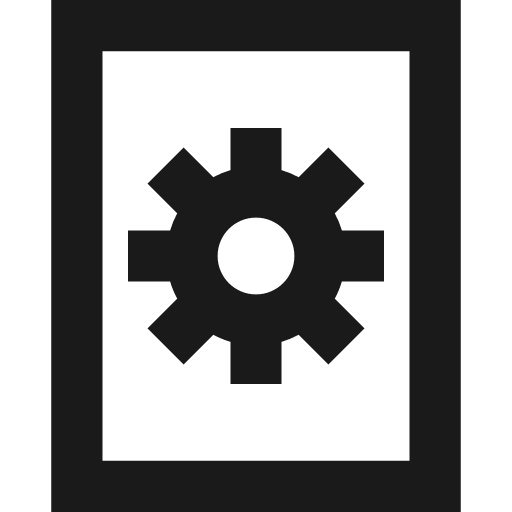 Page settings icon, solid style, from OOUI