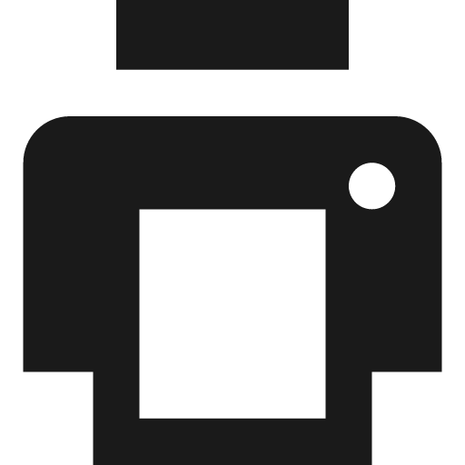 Printer icon, solid style, from OOUI