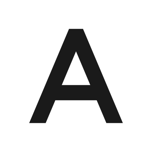 Smaller text icon, solid style, from OOUI