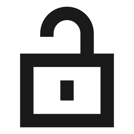 Un lock icon, solid style, from OOUI
