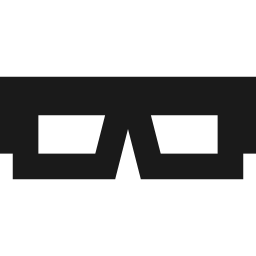 Vision simulator icon, solid style, from OOUI