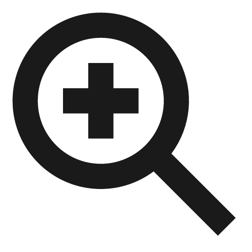 Zoom in icon, solid style, from OOUI