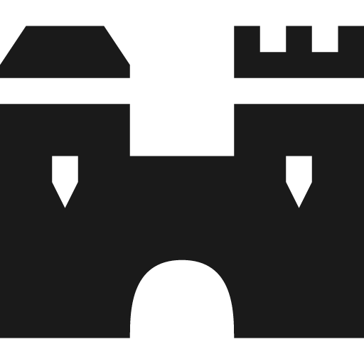 Castle defensive 14 icon, solid style, from OSM Icons
