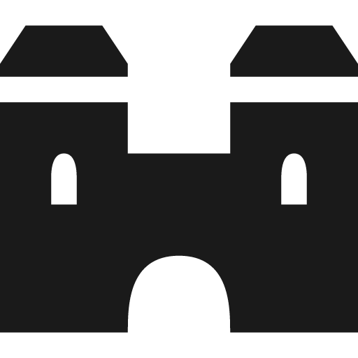 Castle stately 14 icon, solid style, from OSM Icons
