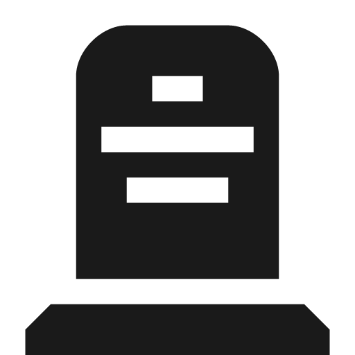 Cemetery 14 icon, solid style, from OSM Icons