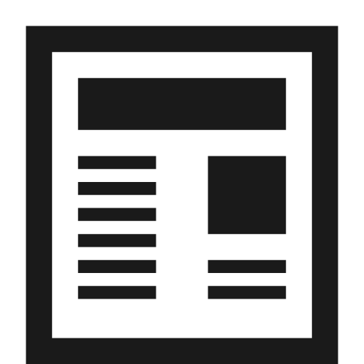 News 14 icon, solid style, from OSM Icons